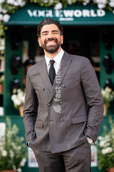 Gianluca Gazzoli arrives at Vogue world show during the Milan Fashion Week - Womenswear Spring/Summer 2027 in Milan, Italy, on 22 September 2026