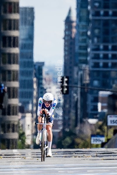 French Lancelot Gayant pictured during the men's Junior individual time trial race (20,03 km) at the cycling UCI Road World Championship, in Montreal, Canada, Tuesday 22 September 2026