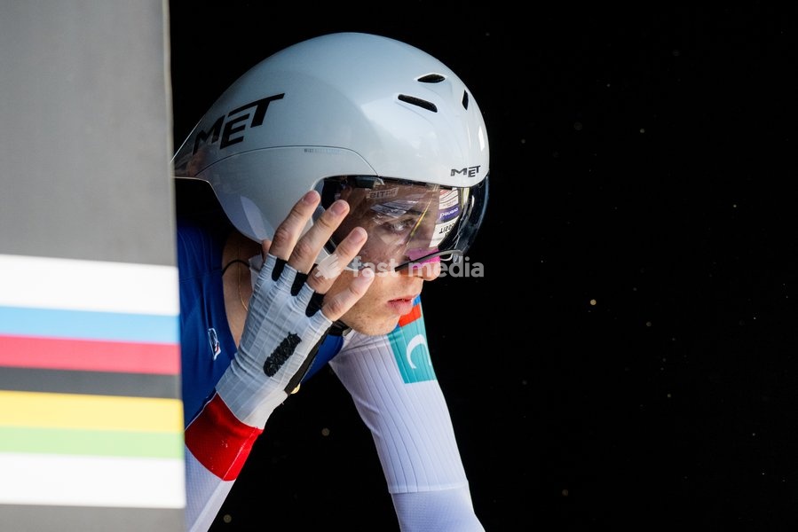 French Lancelot Gayant pictured during the men's Junior individual time trial race (20,03 km) at the cycling UCI Road World Championship, in Montreal, Canada, Tuesday 22 September 2026
