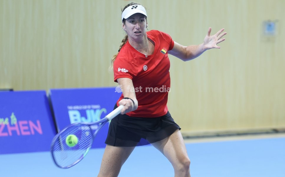 Belgian Magali Kempen pictured during a training session for the Finals of the Billie King Cup tournament, on Wednesday 23 September 2026 in Shenzhen, China. Tomorrow, Belgium will play in Quarterfinals against Ukraine