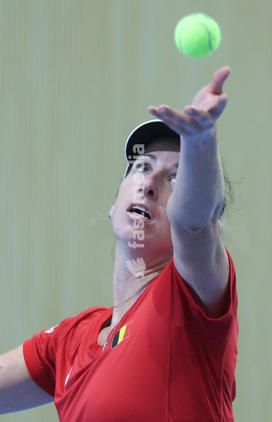 Belgian Magali Kempen pictured during a training session for the Finals of the Billie King Cup tournament, on Wednesday 23 September 2026 in Shenzhen, China. Tomorrow, Belgium will play in Quarterfinals against Ukraine