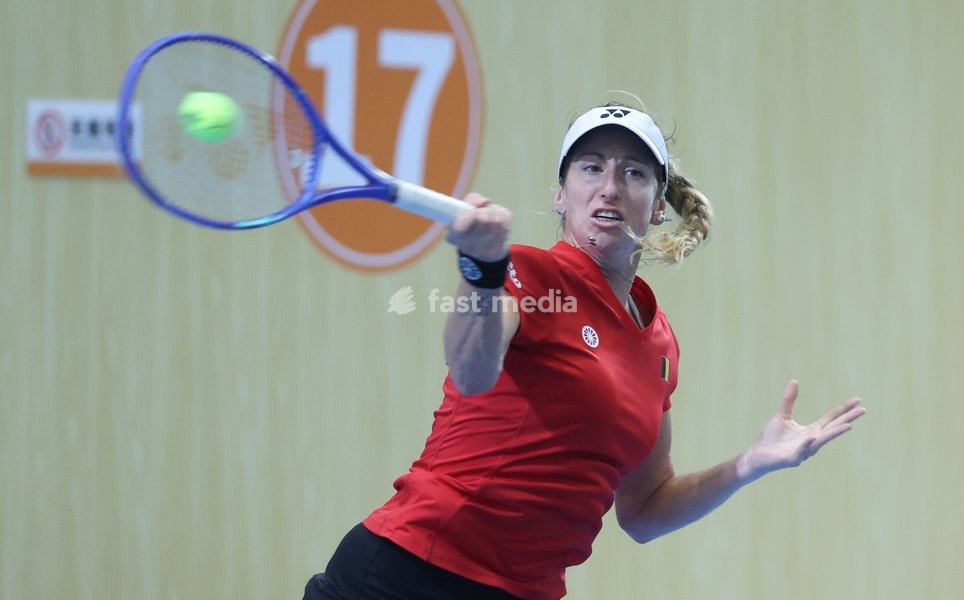 Belgian Magali Kempen pictured during a training session for the Finals of the Billie King Cup tournament, on Wednesday 23 September 2026 in Shenzhen, China. Tomorrow, Belgium will play in Quarterfinals against Ukraine