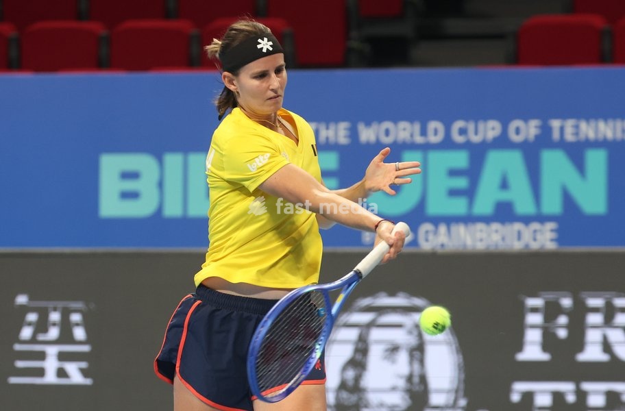 Belgian Greet Minnen pictured during a training session for the Finals of the Billie King Cup tournament, on Wednesday 23 September 2026 in Shenzhen, China. Tomorrow, Belgium will play in Quarterfinals against Ukraine