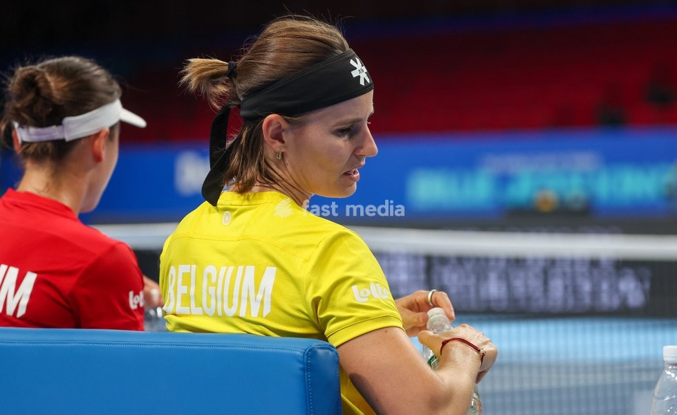 Belgian Greet Minnen pictured during a training session for the Finals of the Billie King Cup tournament, on Wednesday 23 September 2026 in Shenzhen, China. Tomorrow, Belgium will play in Quarterfinals against Ukraine
