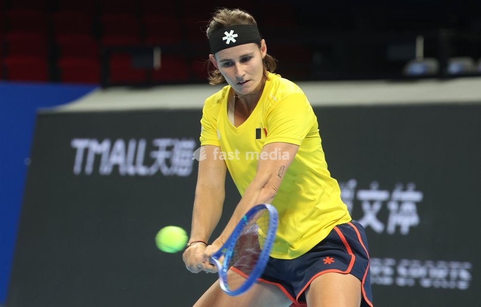 Belgian Greet Minnen pictured during a training session for the Finals of the Billie King Cup tournament, on Wednesday 23 September 2026 in Shenzhen, China. Tomorrow, Belgium will play in Quarterfinals against Ukraine