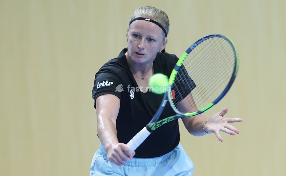 Belgian Lara Salden pictured during a training session for the Finals of the Billie King Cup tournament, on Wednesday 23 September 2026 in Shenzhen, China. Tomorrow, Belgium will play in Quarterfinals against Ukraine
