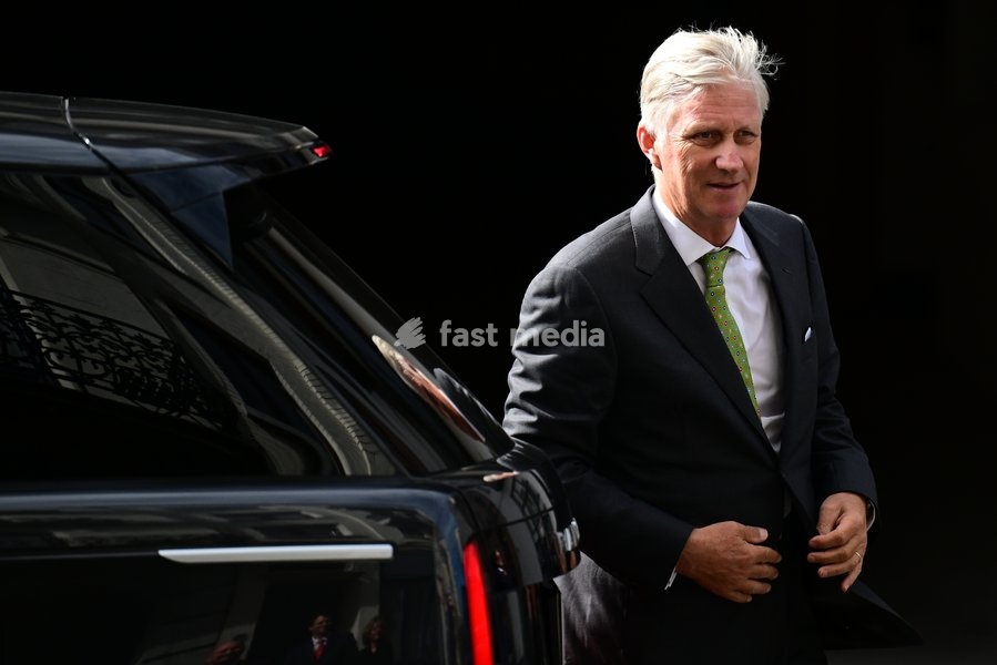 King Philippe - Filip of Belgium arrives for a royal visit to the Savonneries Bruxelloises soap manufacturer in Laeken, where the King will inaugurate the factory’s new building to mark its centennial, on Wednesday 23 September 2026
