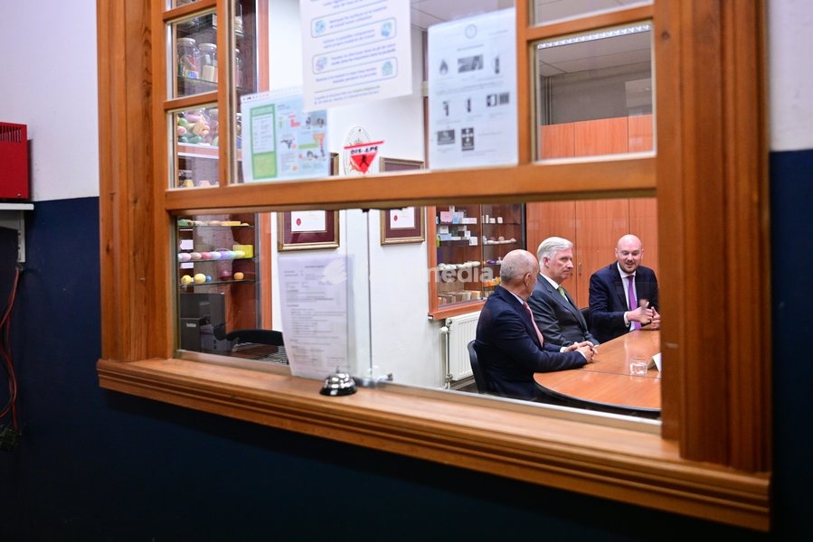 King Philippe - Filip of Belgium pictured during a royal visit to the Savonneries Bruxelloises soap manufacturer in Laeken, where the King will inaugurate the factory’s new building to mark its centennial, on Wednesday 23 September 2026