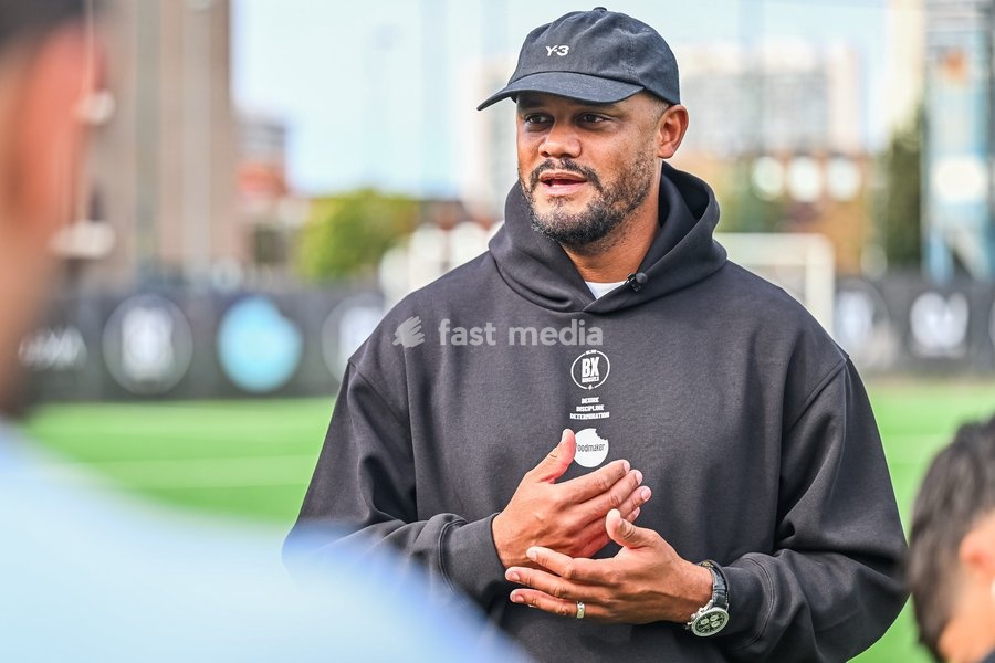 Vincent Kompany visits the BX Brussels soccer club, to announce a collaboration with Foodmaker on Wednesday 23 September 2026 in Brussels
