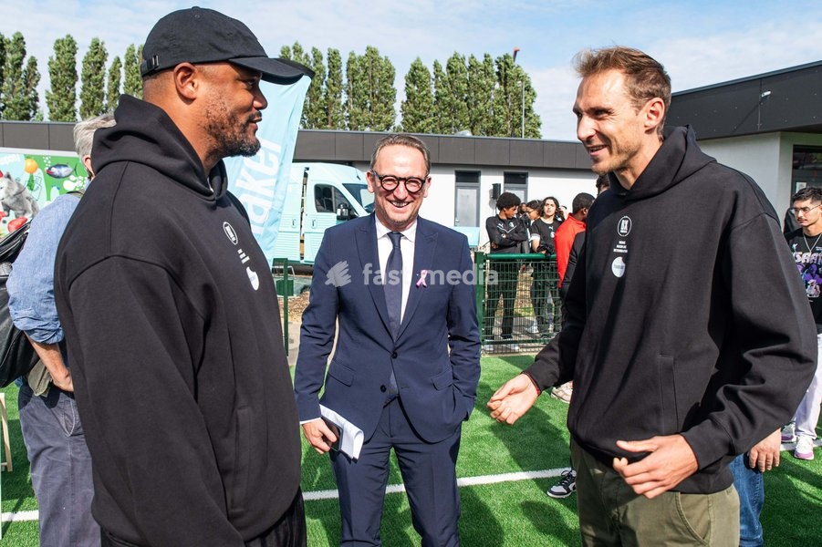Vincent Kompany visits the BX Brussels soccer club, to announce a collaboration with Foodmaker on Wednesday 23 September 2026 in Brussels