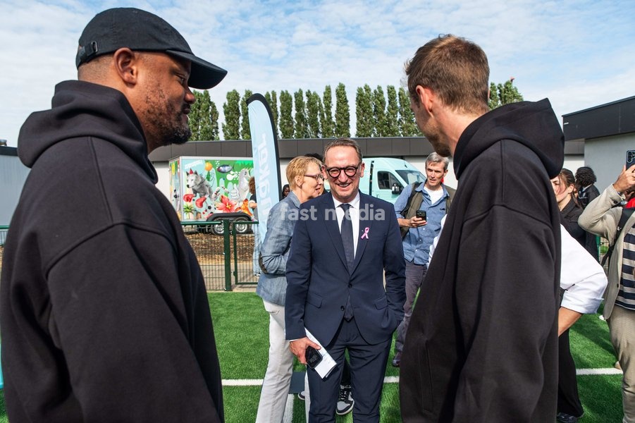 Vincent Kompany visits the BX Brussels soccer club, to announce a collaboration with Foodmaker on Wednesday 23 September 2026 in Brussels