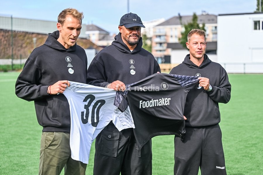 Vincent Kompany visits the BX Brussels soccer club, to announce a collaboration with Foodmaker on Wednesday 23 September 2026 in Brussels