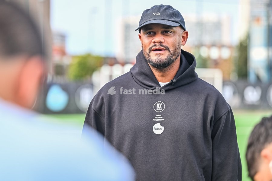 Vincent Kompany visits the BX Brussels soccer club, to announce a collaboration with Foodmaker on Wednesday 23 September 2026 in Brussels