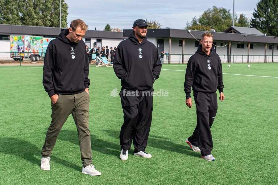 Vincent Kompany visits the BX Brussels soccer club, to announce a collaboration with Foodmaker on Wednesday 23 September 2026 in Brussels