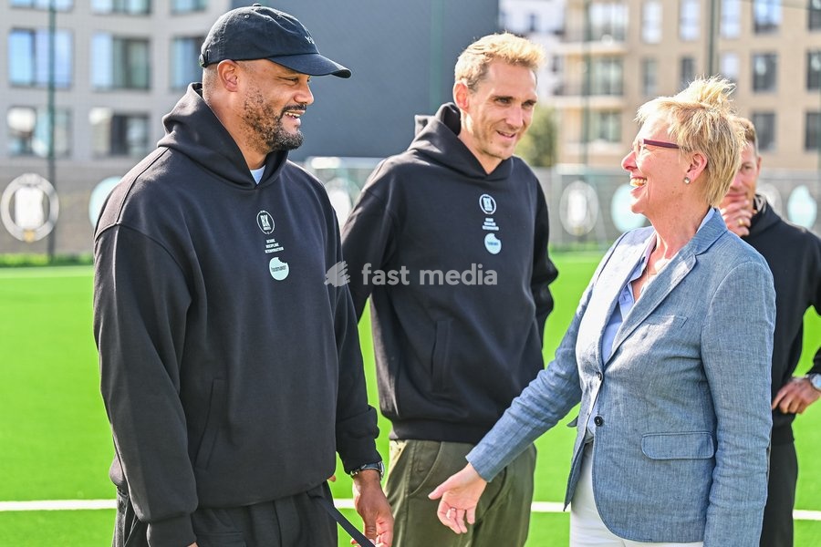Vincent Kompany visits the BX Brussels soccer club, to announce a collaboration with Foodmaker on Wednesday 23 September 2026 in Brussels