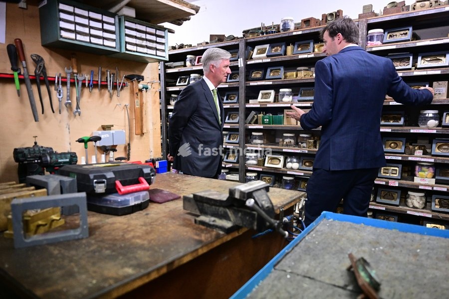 King Philippe - Filip of Belgium enjoys a guided visit to the Savonneries Bruxelloises soap manufacturer in Laeken, where the King will inaugurate the factory’s new building to mark its centennial, on Wednesday 23 September 2026