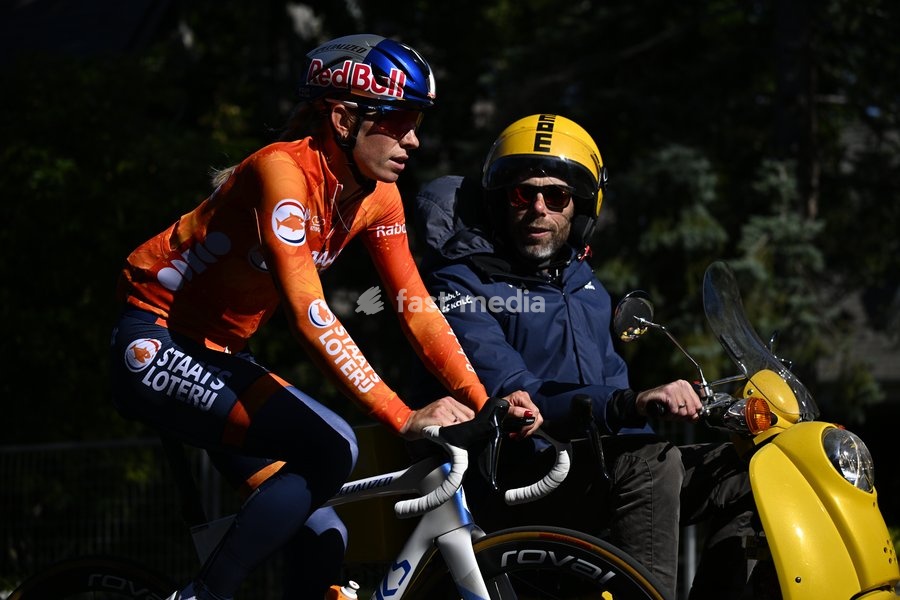 Dutch Demi Vollering pictured during a training before the cycling World Championship, in Montreal, Canada, Wednesday 23 September 2026. The UCI road world championships are taking place from 20 to 27 September, in Montreal, Canada
