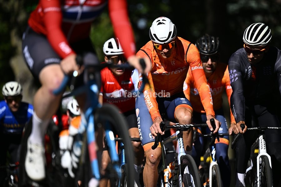 Dutch Mathieu van der Poel pictured during a training before the cycling World Championship, in Montreal, Canada, Wednesday 23 September 2026. The UCI road world championships are taking place from 20 to 27 September, in Montreal, Canada
