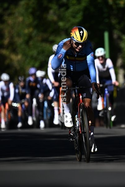 Belgian Lotte Kopecky pictured during a training before the cycling World Championship, in Montreal, Canada, Wednesday 23 September 2026. The UCI road world championships are taking place from 20 to 27 September, in Montreal, Canada