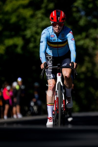 Belgian Margot Vanpachtenbeke pictured in action during a training before the cycling World Championship, in Montreal, Canada, Wednesday 23 September 2026. The UCI road world championships are taking place from 20 to 27 September, in Montreal, Canada
