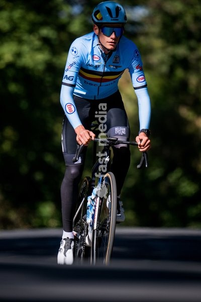 Belgian Vic De Smet pictured in action during a training before the cycling World Championship, in Montreal, Canada, Wednesday 23 September 2026. The UCI road world championships are taking place from 20 to 27 September, in Montreal, Canada