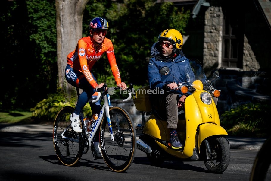 Dutch Demi Vollering pictured in action during a training before the cycling World Championship, in Montreal, Canada, Wednesday 23 September 2026. The UCI road world championships are taking place from 20 to 27 September, in Montreal, Canada