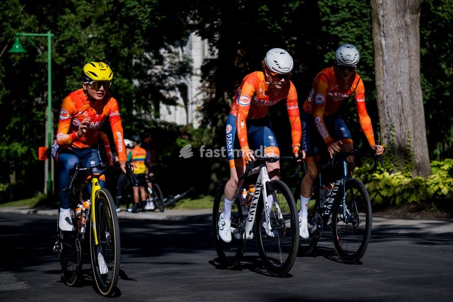 Dutch Puck Pieterse of Fenix-Premier Tech pictured in action during a training before the cycling World Championship, in Montreal, Canada, Wednesday 23 September 2026. The UCI road world championships are taking place from 20 to 27 September, in Montreal, Canada