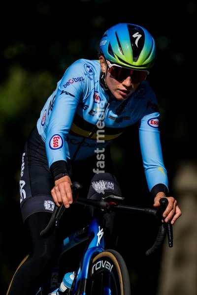 Belgian cycling athletes pictured in action during a training before the cycling World Championship, in Montreal, Canada, Wednesday 23 September 2026. The UCI road world championships are taking place from 20 to 27 September, in Montreal, Canada