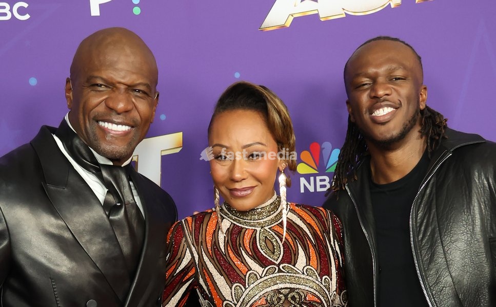 23 September 2025 - Pasadena, California - Terry Crews, Mel B, Melanie Brown, KSI,Olajide Olayinka Williams Olatunji. Attend "America's Got Talent" Season 21 Finale Results Red Carpet held at the Hotel Dena Pasadena, in Pasadena