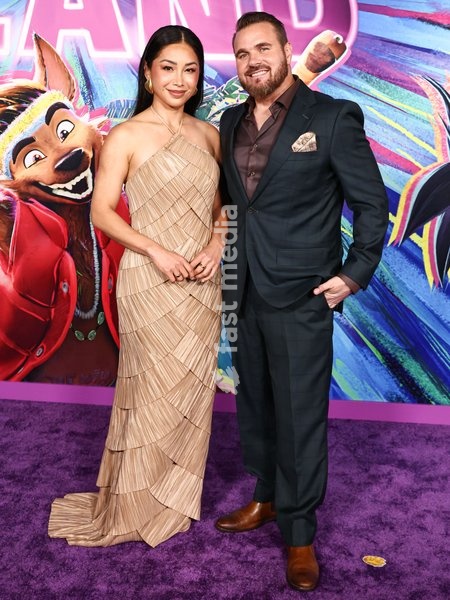 LOS ANGELES, CALIFORNIA, USA - SEPTEMBER 23: Kathy Crawford and Joel Crawford arrive at the Los Angeles Premiere Of DreamWorks Animation's And Universal Pictures' 'Forgotten Island' held at the Lucas Museum of Narrative Art on September 23, 2026 in Los Angeles, California, United States