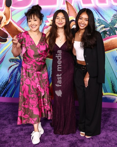 LOS ANGELES, CALIFORNIA, USA - SEPTEMBER 23: Tania Gunadi, Kailey Crawford and Kayla Teruel arrive at the Los Angeles Premiere Of DreamWorks Animation's And Universal Pictures' 'Forgotten Island' held at the Lucas Museum of Narrative Art on September 23, 2026 in Los Angeles, California, United…