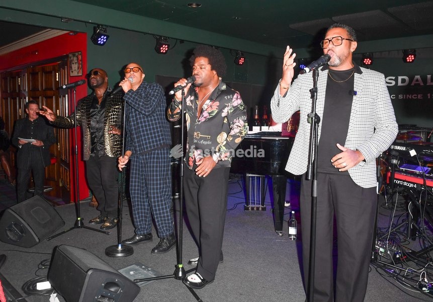 Damage, Rahsaan J Bromfield, Andrez Harriott, Noel Simpson and Jade Jones attend The Boisdale Xerjoff Music Awards at Boisdale of Canary Wharf on September 23, 2026 in London, England