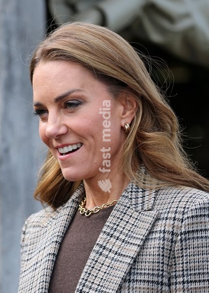Catherine, Princess of Wales laughs during a visit to The Forward Trust to mark Addiction Awareness Week on September 24, 2026 in Southend, England. The Forward Trust supports people as they recover from addiction with the aim of helping them rebuild their lives. The Princess of Wales has been a…