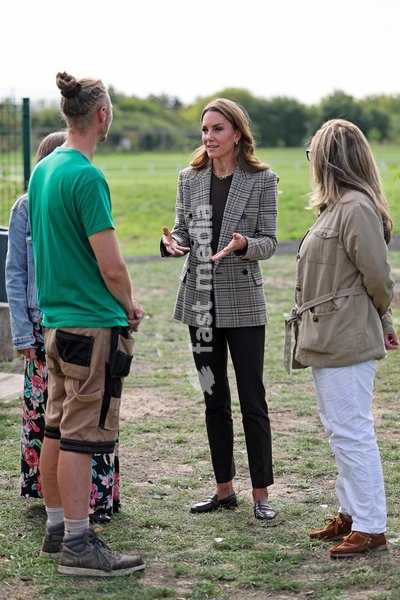 Catherine, Princess of Wales takes part in a gardening session during a visit to The Forward Trust to mark Addiction Awareness Week on September 24, 2026 in Southend, England. The Forward Trust supports people as they recover from addiction with the aim of helping them rebuild their lives. The…