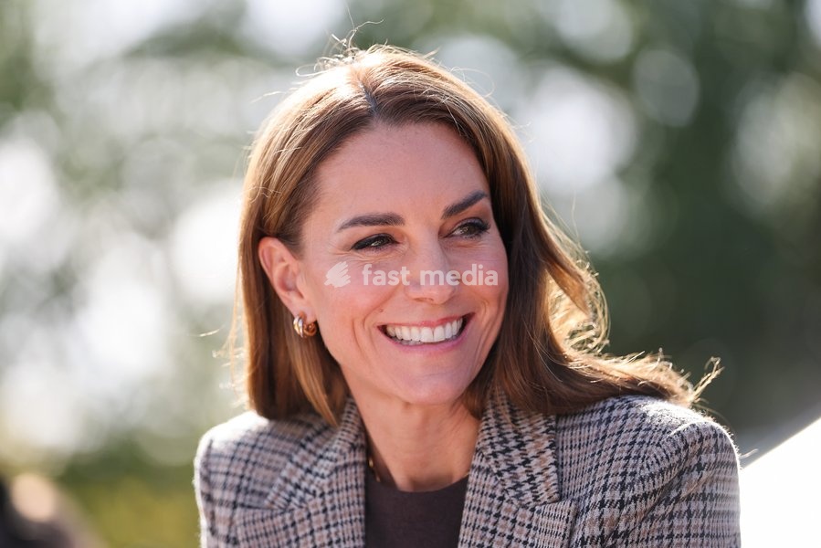 Catherine, Princess of Wales smiles during a visit to The Forward Trust to mark Addiction Awareness Week on September 24, 2026 in Southend, England. The Forward Trust supports people as they recover from addiction with the aim of helping them rebuild their lives. The Princess of Wales has been a…