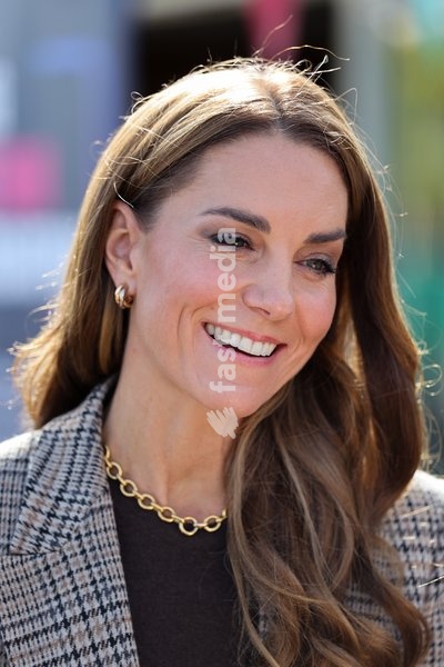 Catherine, Princess of Wales smiles during a visit to The Forward Trust to mark Addiction Awareness Week on September 24, 2026 in Southend, England. The Forward Trust supports people as they recover from addiction with the aim of helping them rebuild their lives. The Princess of Wales has been a…