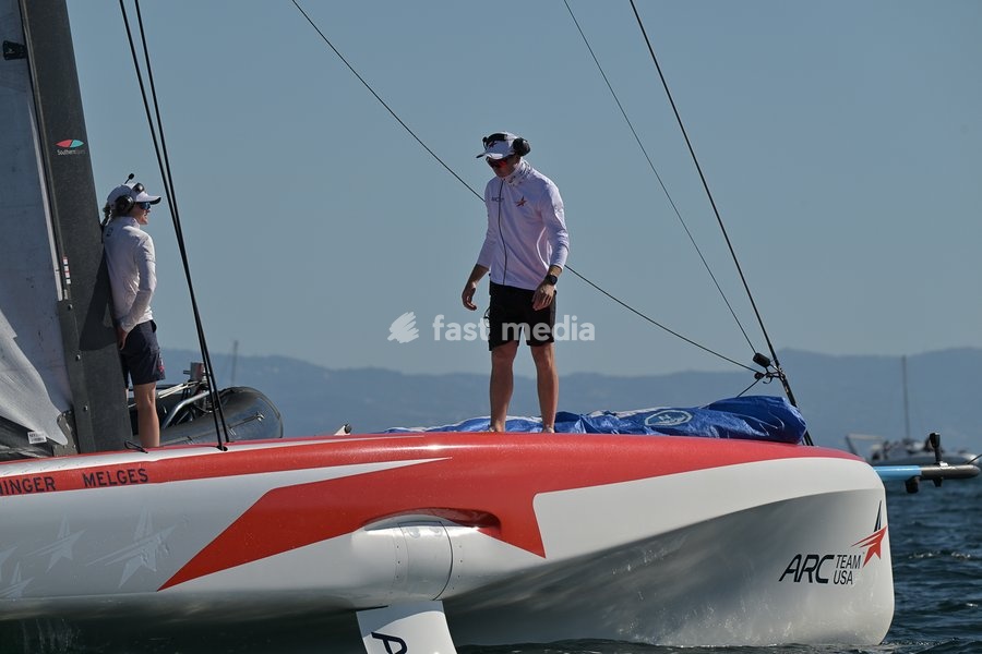 Arc Team Usa Team during the Americas Cup Preliminary Regatta Sailing Day 1 at the Race Village on 24th September 2026 in Naples, Italy