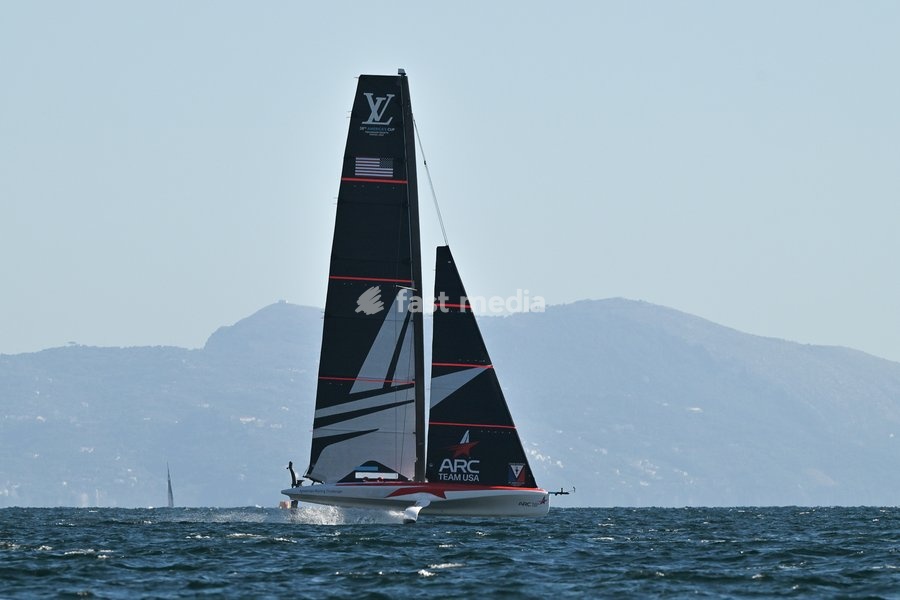 Arc Team Usa Team during the Americas Cup Preliminary Regatta Sailing Day 1 at the Race Village on 24th September 2026 in Naples, Italy