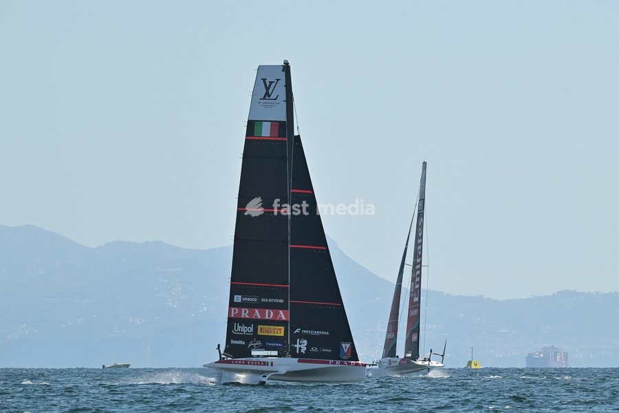 Luna Rossa Team during the Americas Cup Preliminary Regatta Sailing Day 1 at the Race Village on 24th September 2026 in Naples, Italy