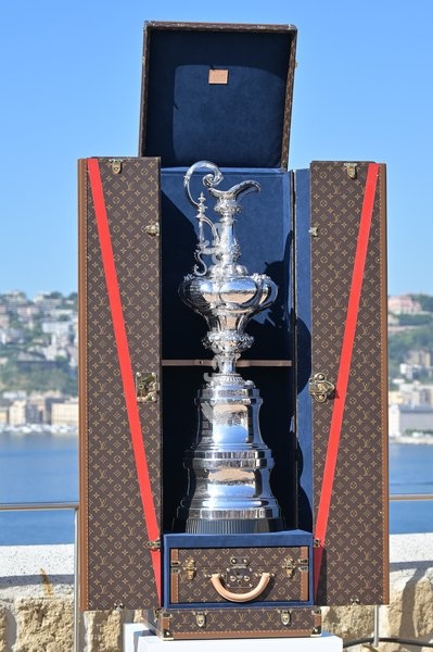 The Louis Vuitton Trophy during the Americas Cup Preliminary Regatta Sailing Day 1 at the Race Village on 24th September 2026 in Naples, Italy