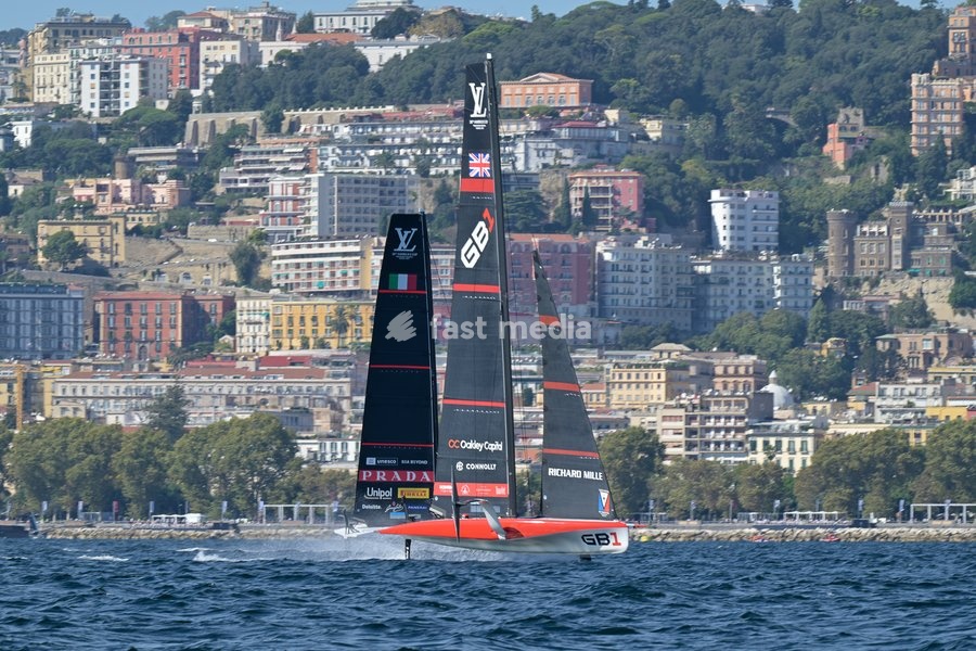 GB1 Team during the Americas Cup Preliminary Regatta Sailing Day 1 at the Race Village on 24th September 2026 in Naples, Italy