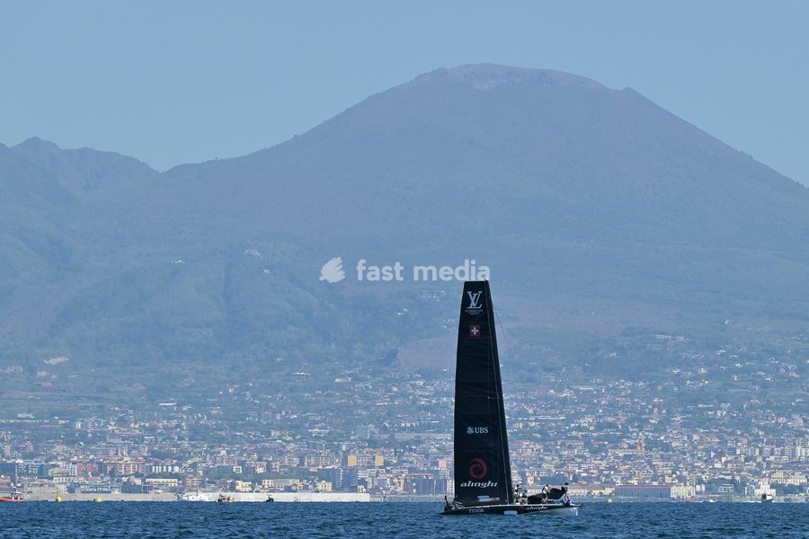 Tudor Team Alinghi Team during the Americas Cup Preliminary Regatta Sailing Day 1 at the Race Village on 24th September 2026 in Naples, Italy