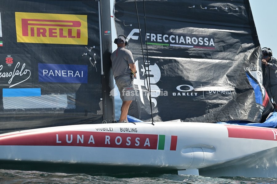 Luna Rossa Team during the Americas Cup Preliminary Regatta Sailing Day 1 at the Race Village on 24th September 2026 in Naples, Italy