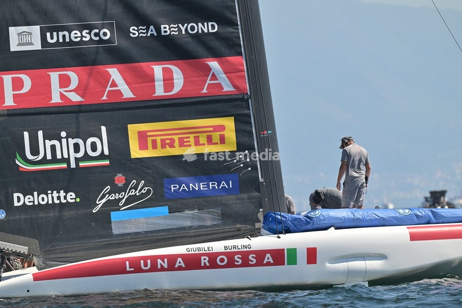 Luna Rossa Team during the Americas Cup Preliminary Regatta Sailing Day 1 at the Race Village on 24th September 2026 in Naples, Italy