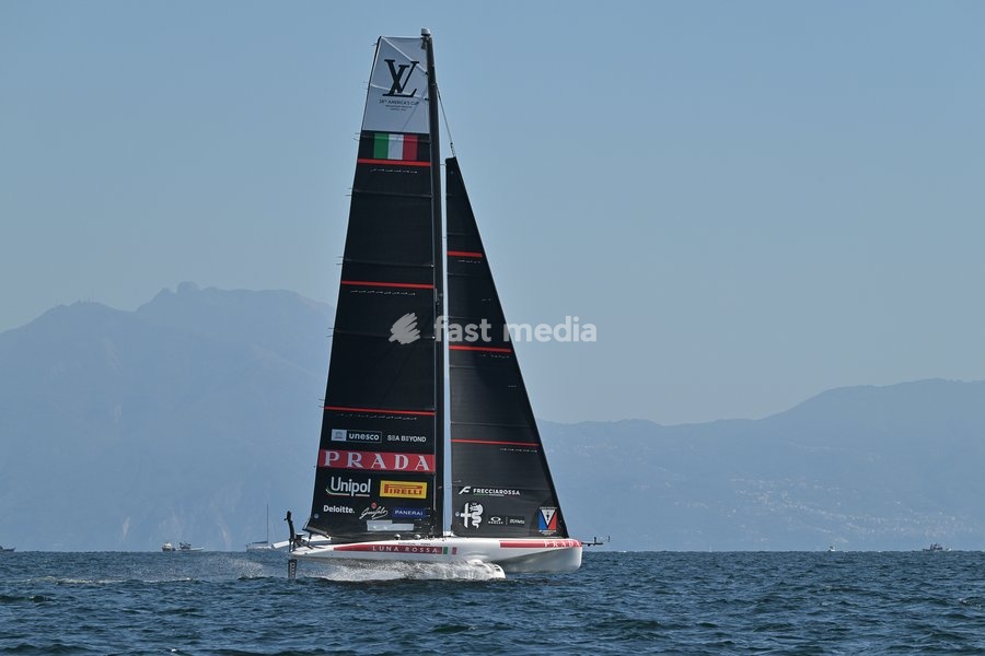 Luna Rossa Team during the Americas Cup Preliminary Regatta Sailing Day 1 at the Race Village on 24th September 2026 in Naples, Italy