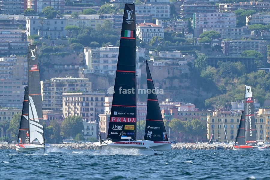 Luna Rossa Team during the Americas Cup Preliminary Regatta Sailing Day 1 at the Race Village on 24th September 2026 in Naples, Italy