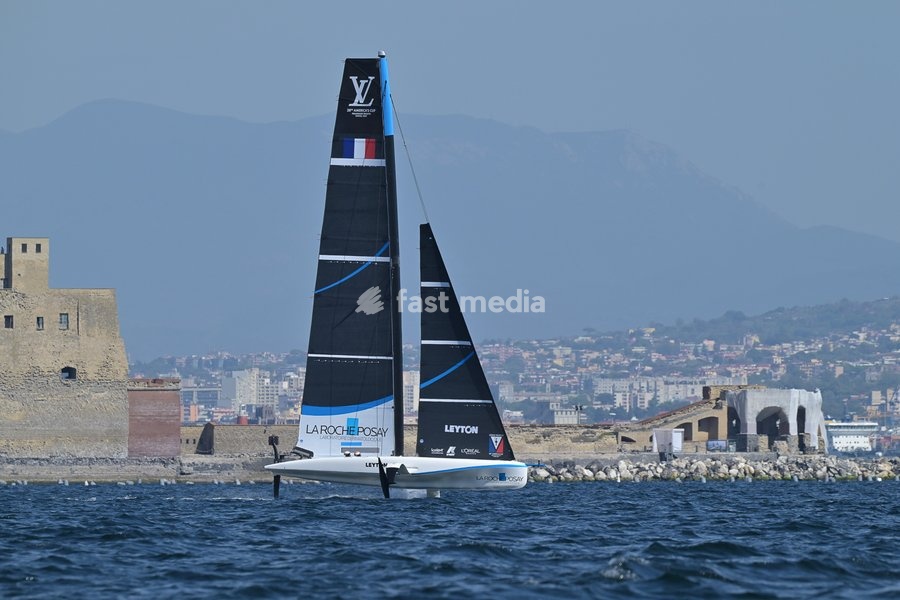 La Roche-Posay Racing Team during the Americas Cup Preliminary Regatta Sailing Day 1 at the Race Village on 24th September 2026 in Naples, Italy