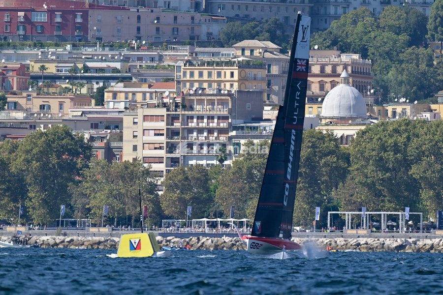 GB1 Cobham-Ultra GB2- W&Y Team during the Americas Cup Preliminary Regatta Sailing Day 1 at the Race Village on 24th September 2026 in Naples, Italy