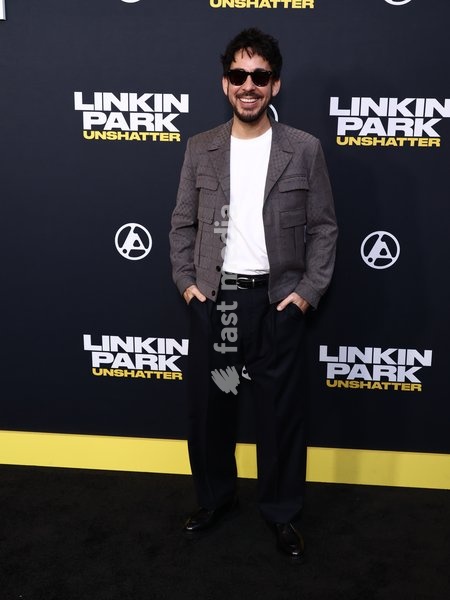 Mike Shinoda at the World Premiere Of Trafalgar Releasing's 'Linkin Park: Unshattered' held at the AMC The Grove 14 on September 24, 2026 in Beverly Grove, Los Angeles, California, United States