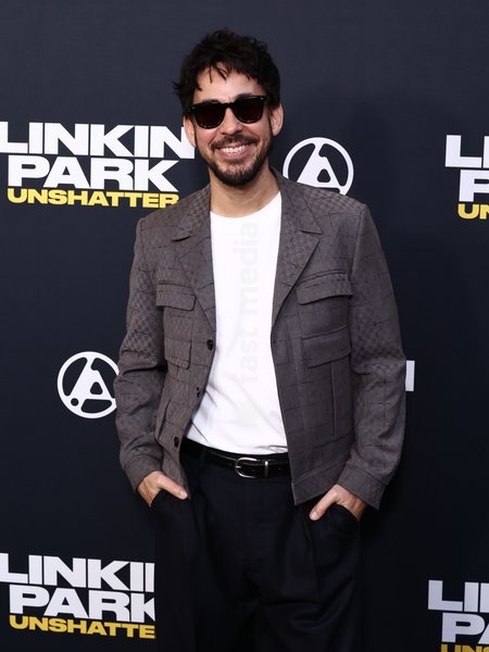 Mike Shinoda at the World Premiere Of Trafalgar Releasing's 'Linkin Park: Unshattered' held at the AMC The Grove 14 on September 24, 2026 in Beverly Grove, Los Angeles, California, United States
